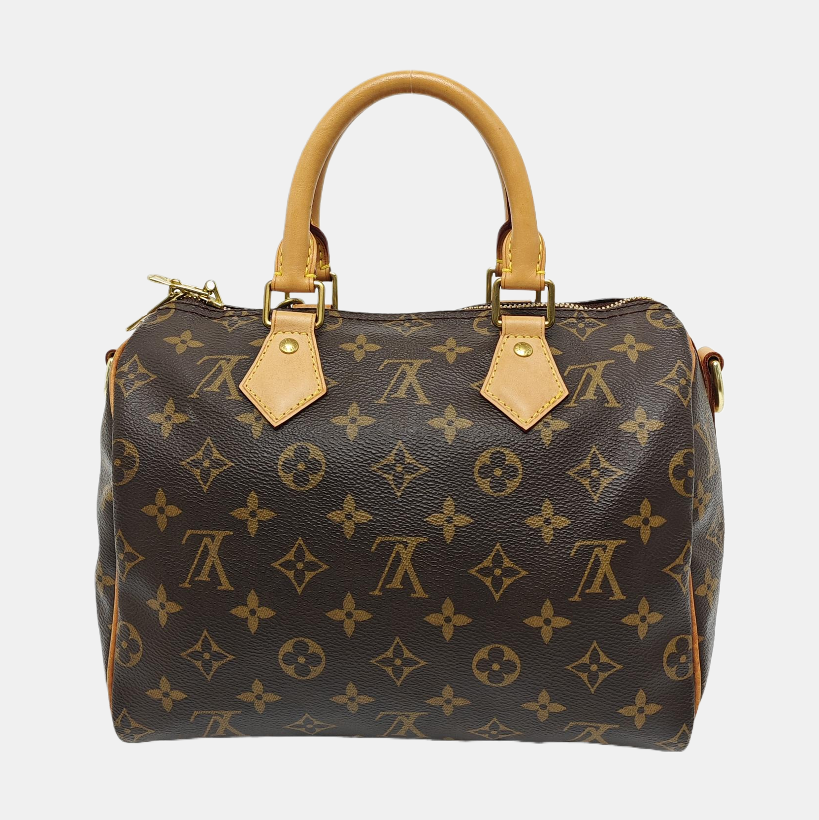 SPEEDY 25 Monogram Coated Canvas Brown