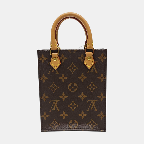 SAC PLAT Mini Monogram Coated Canvas Brown