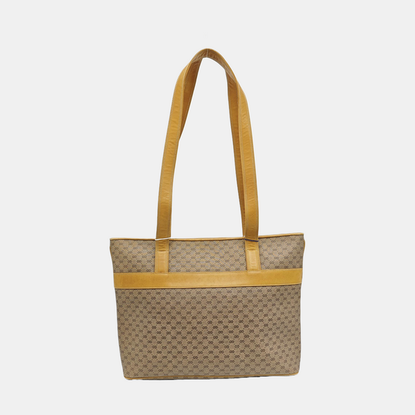 Monogram Coated Canvas Tote Bag Beige