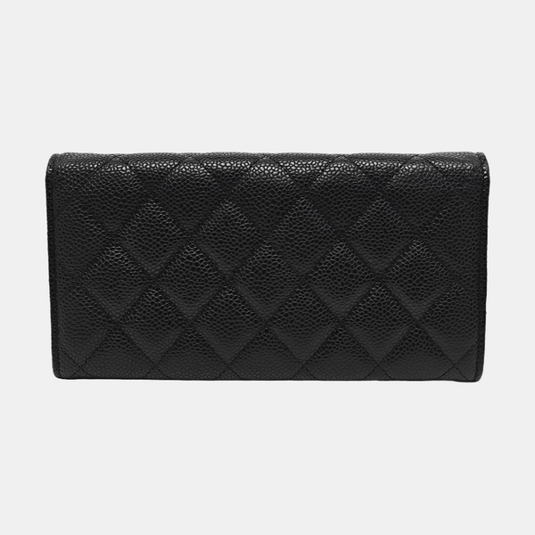 CLASSIC FLAP Quilted Grained Calfskin Black