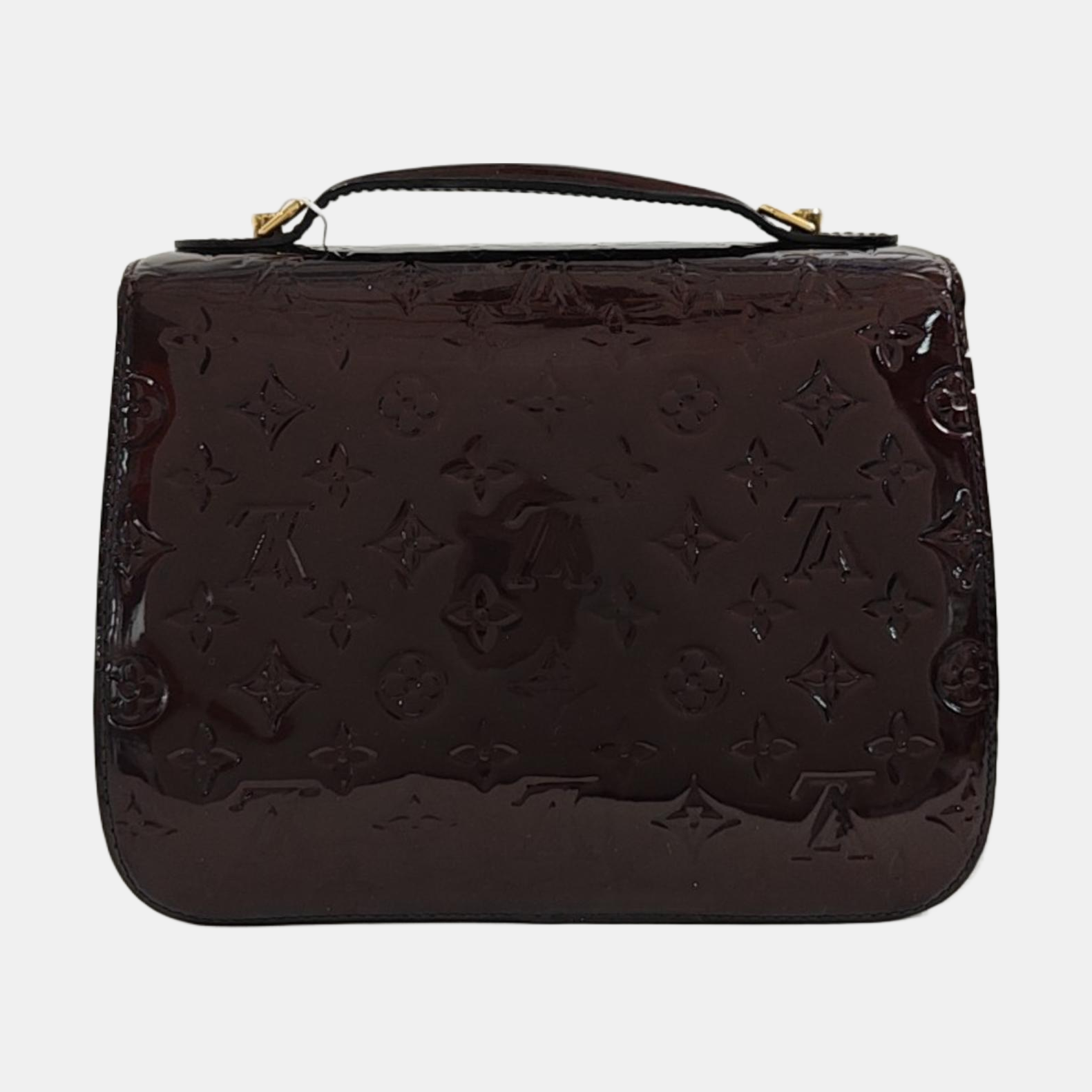 Monogram Patent Leather Shoulder Bag Red