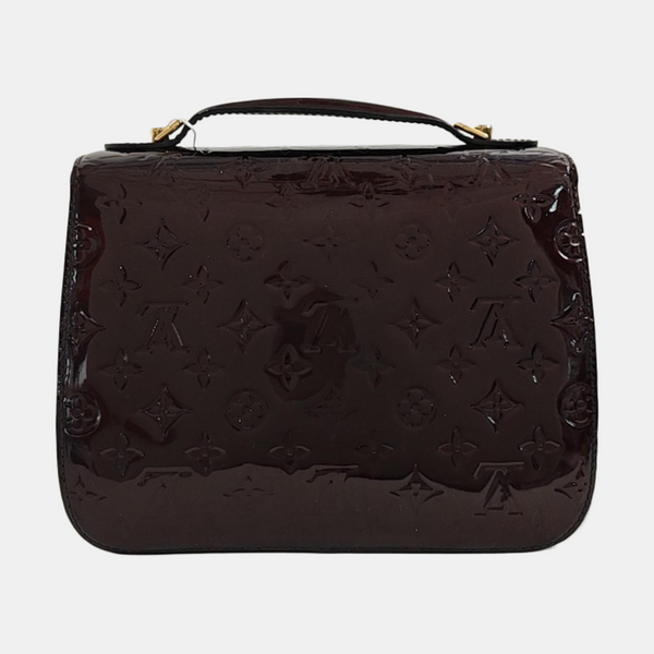 Monogram Patent Leather Shoulder Bag Red