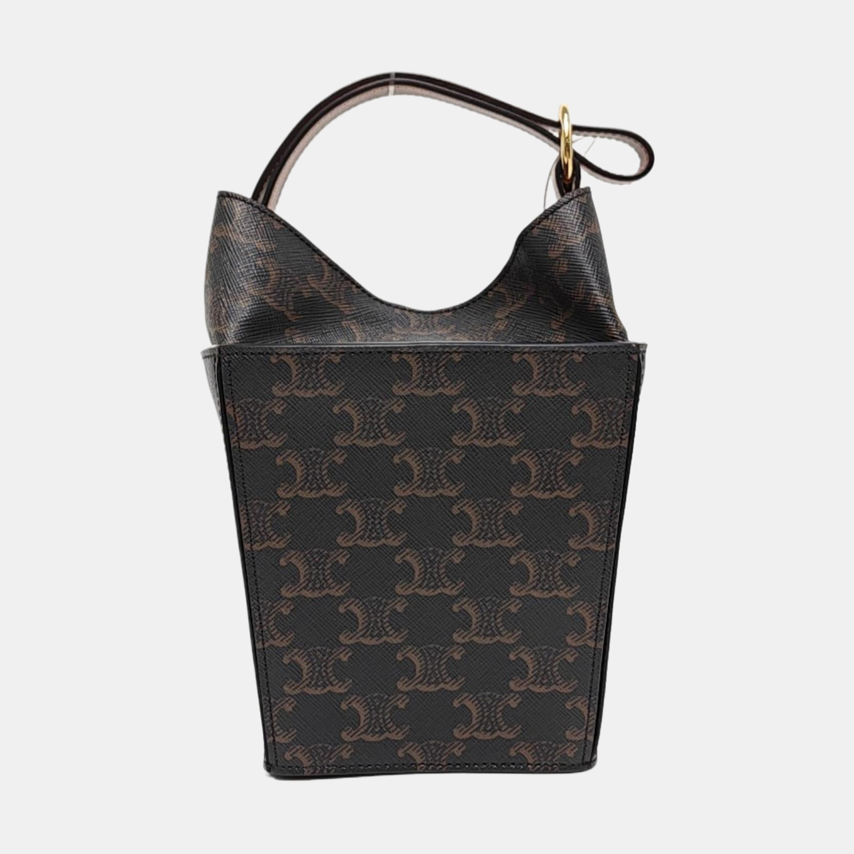 Coated Canvas Bucket Bag Brown