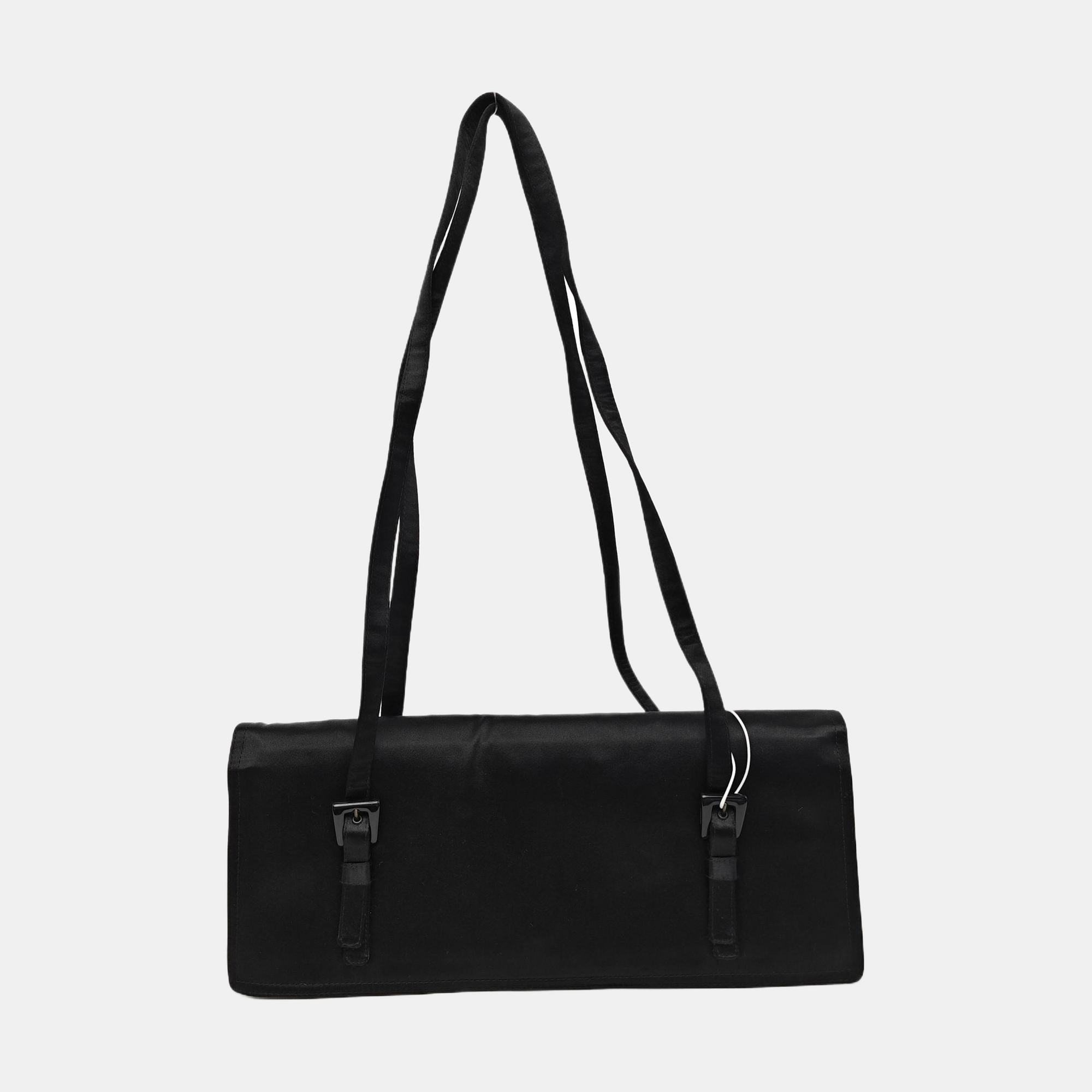 Fabric Top Handle Bag Black