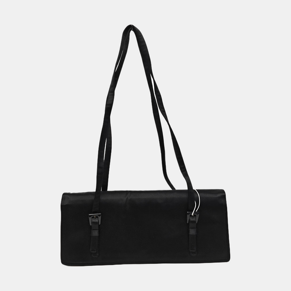 Fabric Top Handle Bag Black