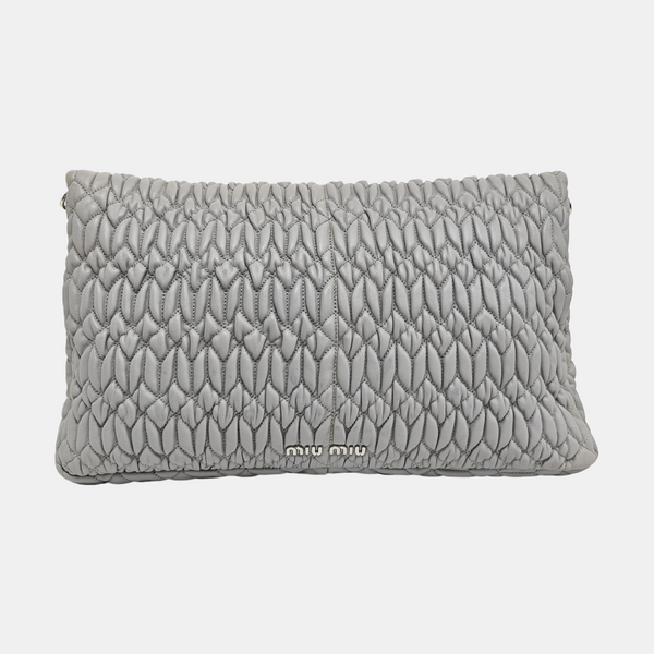 Crystal Quilted Lambskin Gray