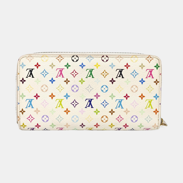 LV × TM ZIPPY Monogram Coated Canvas White Wallet