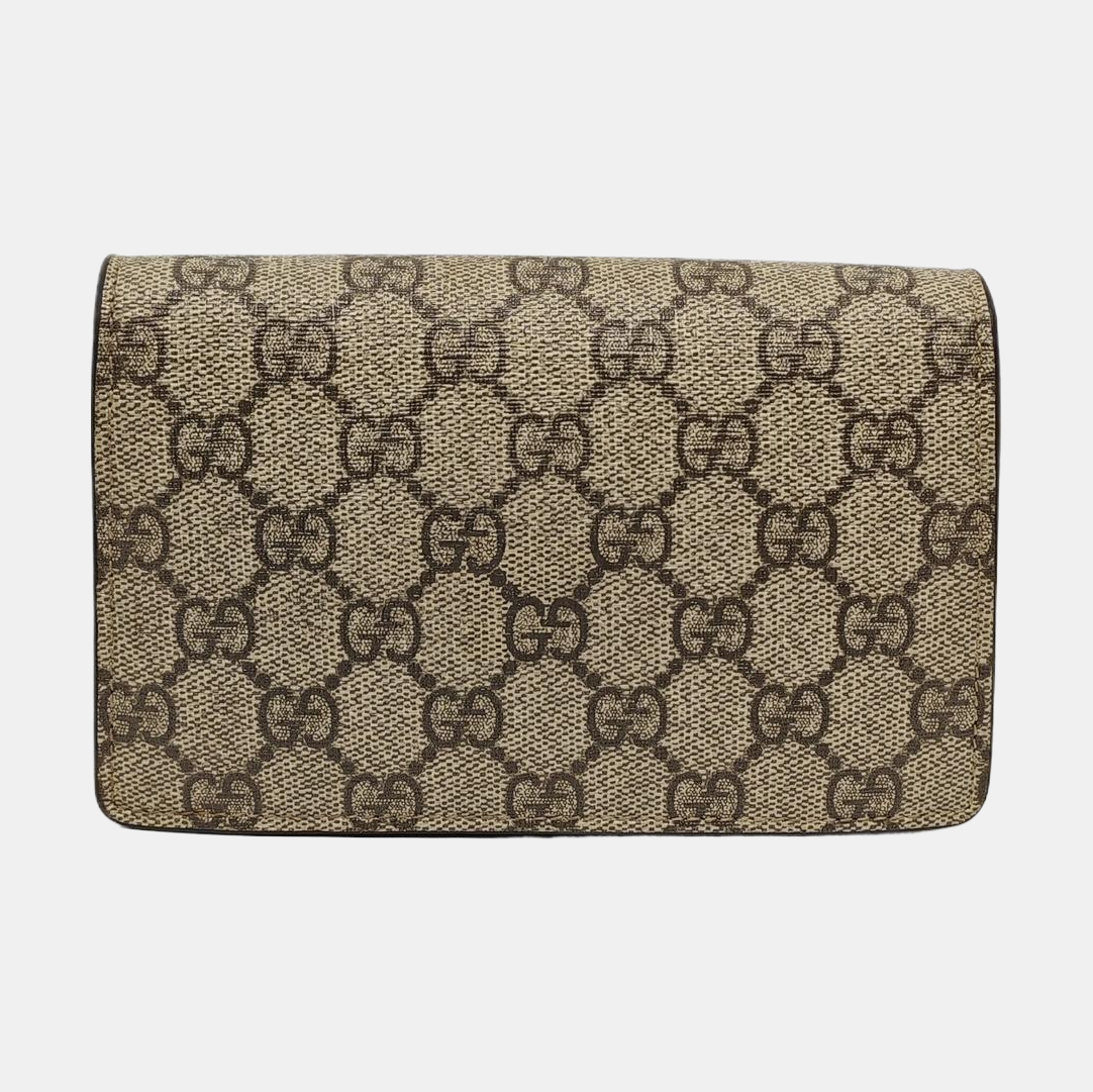 Dionysus Super Mini Monogram Coated Canvas Beige