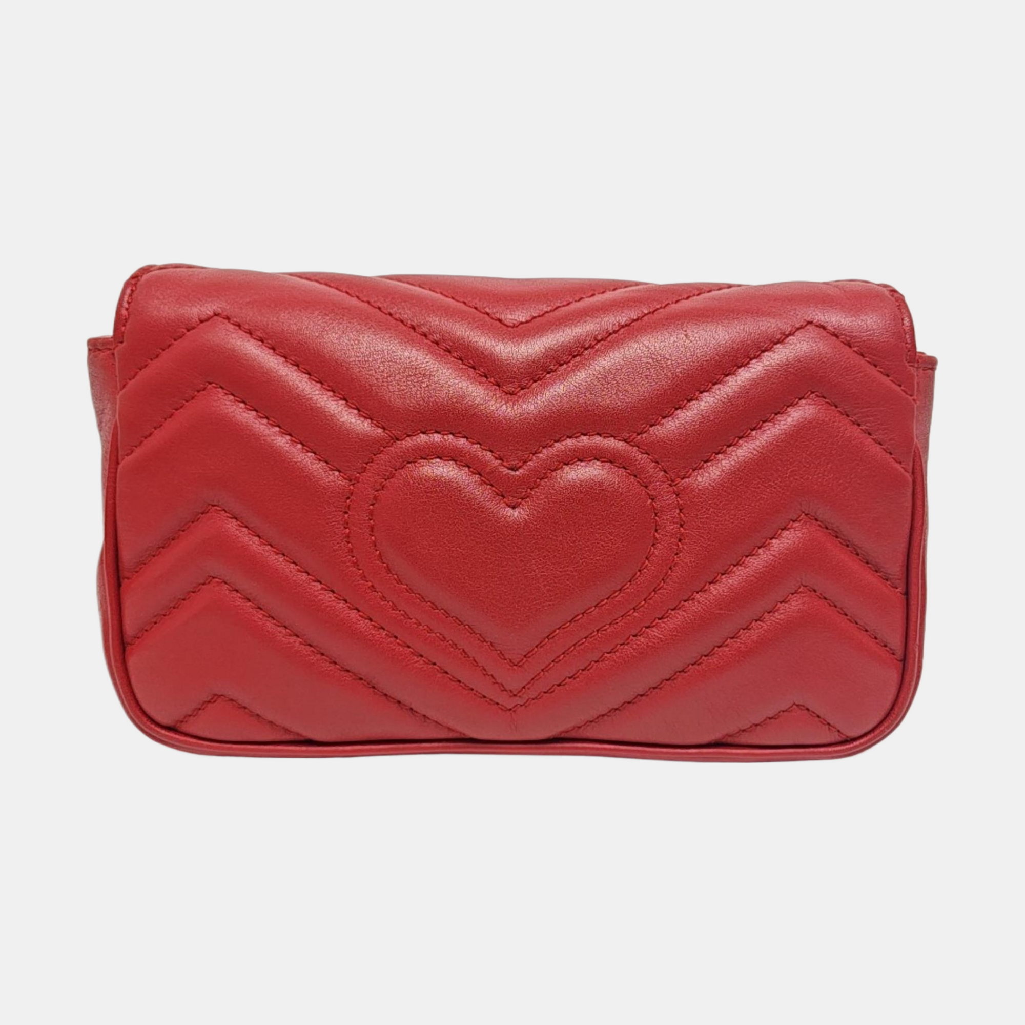 GG Marmont Mini Quilted Calfskin Red