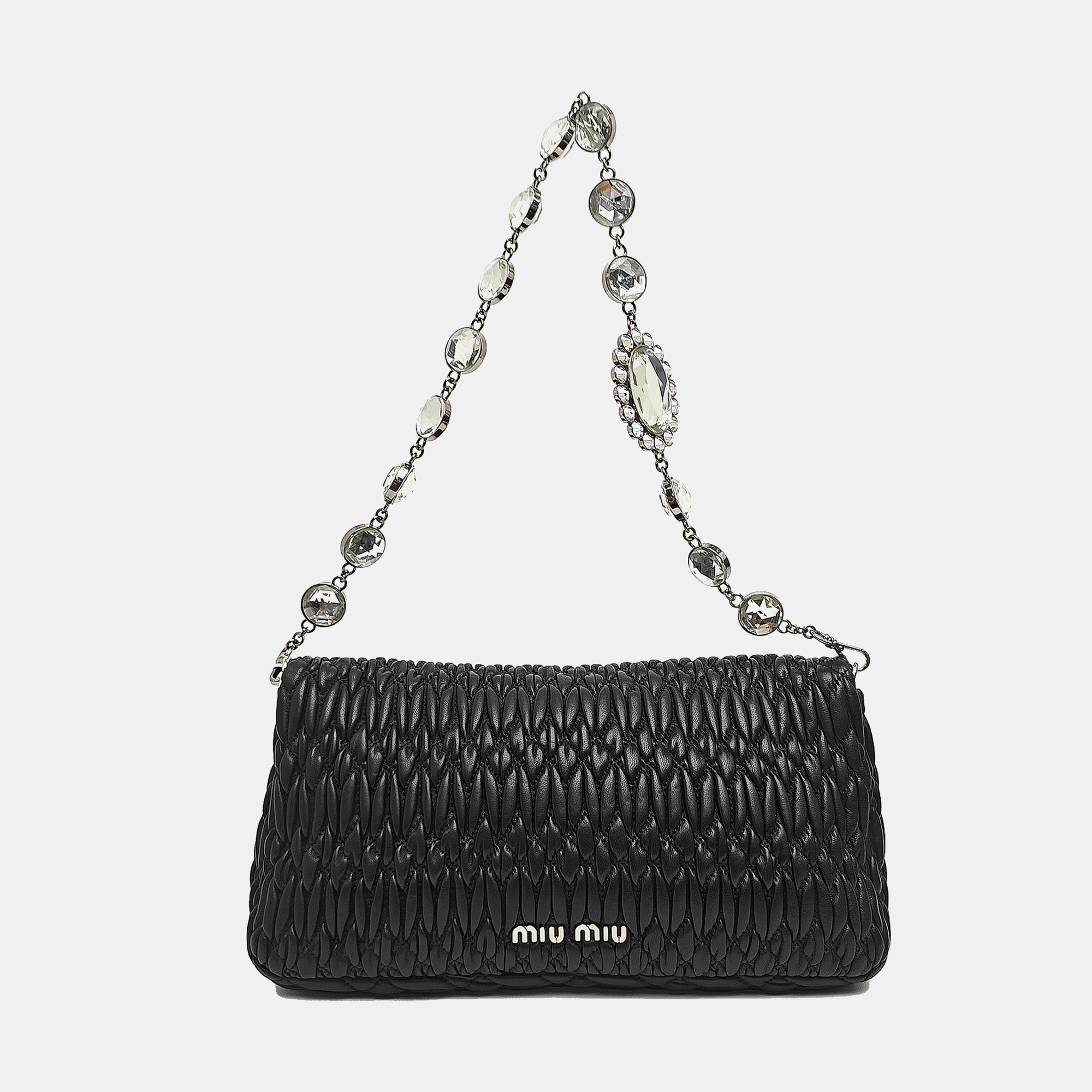 Crystal Quilted Lambskin Black