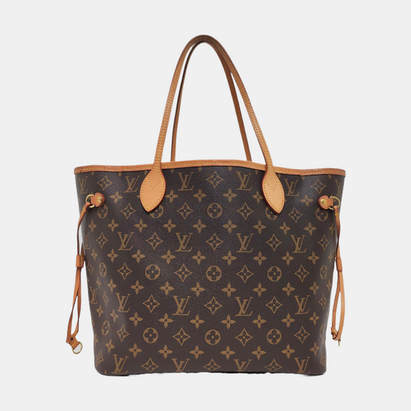 Authenticated pre-owned  NEVERFULL MM Monogram Coated Canvas Brown - Tote Bag at Looply
