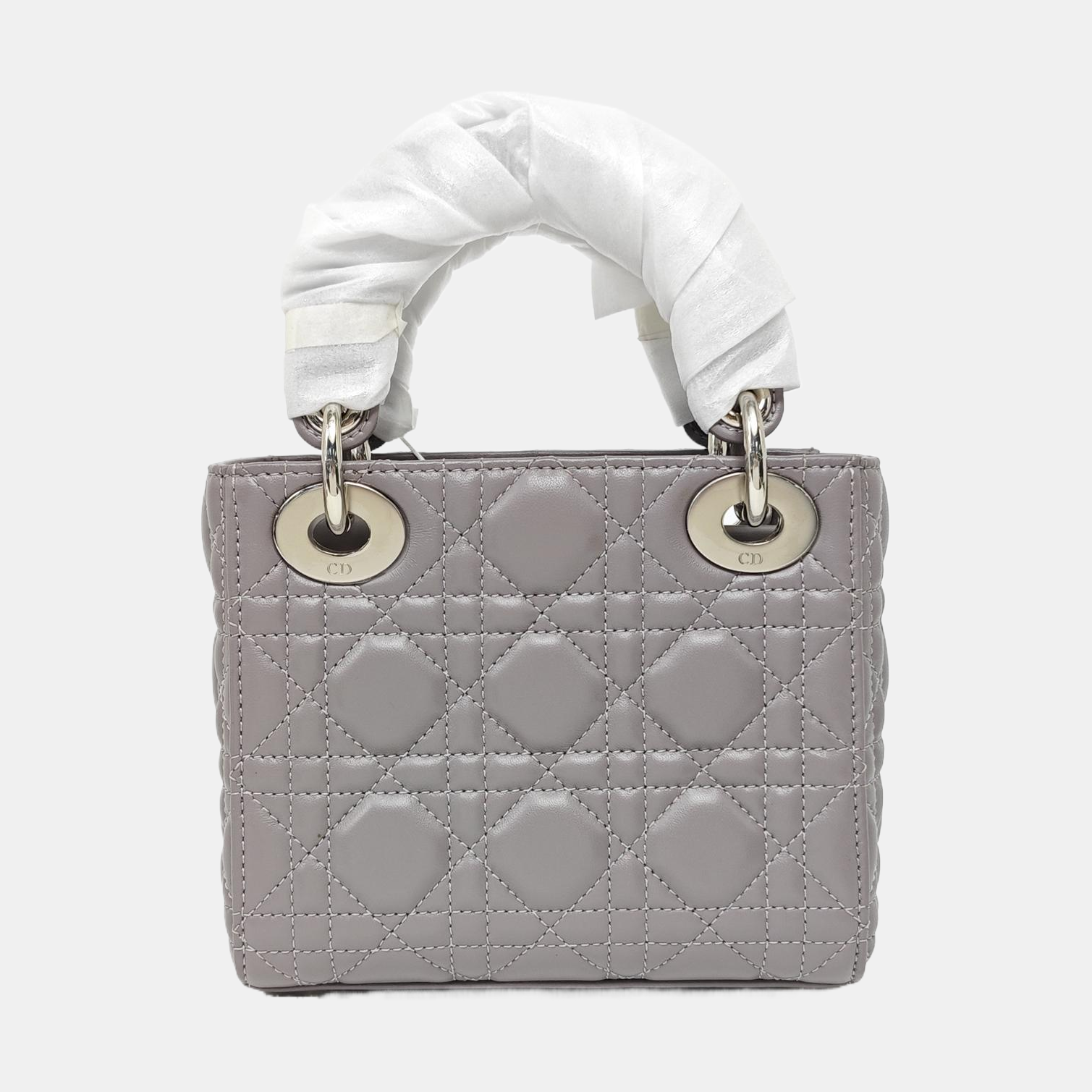 Lady Dior Mini Lambskin Gray