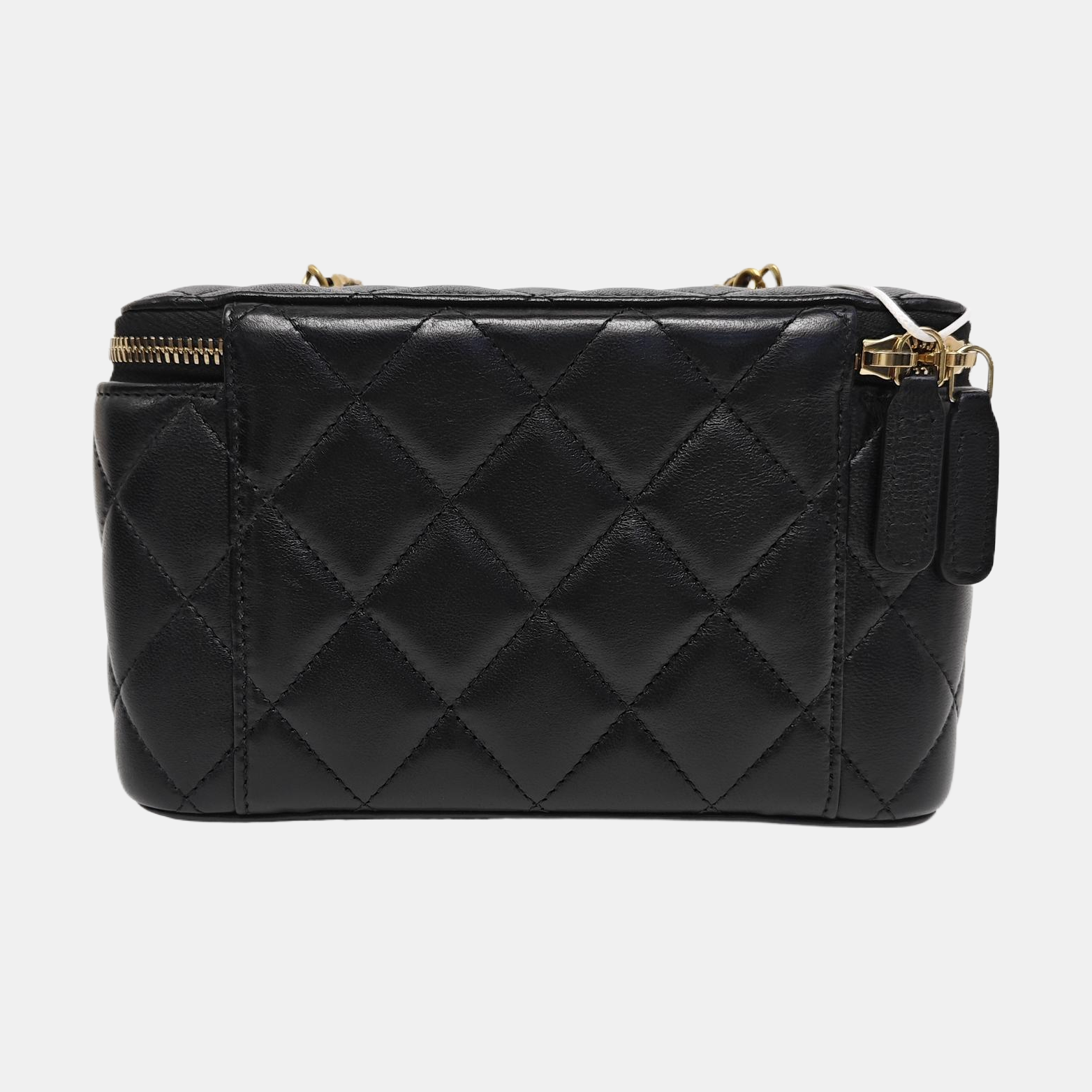 VANITY CASE Small Quilted Lambskin Black