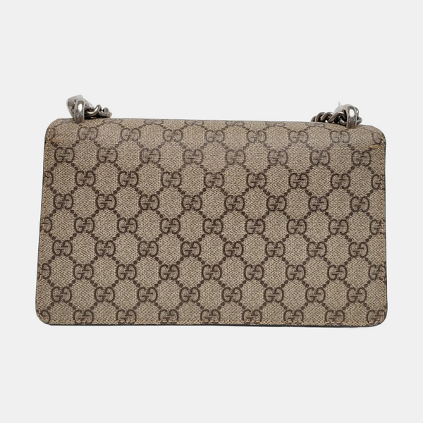 Dionysus Small Monogram Coated Canvas Beige