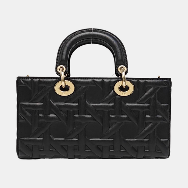 Lady D-Joy Medium Calfskin Black
