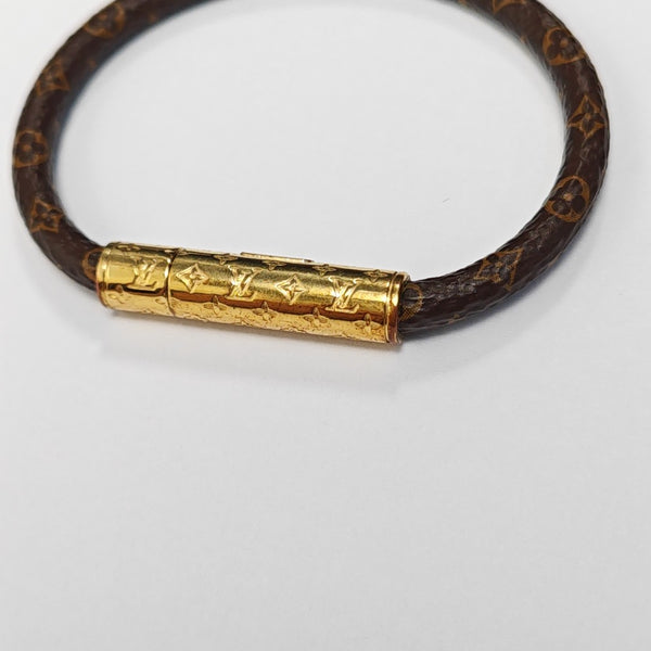 CONFIDENTIEL Coated Canvas Brown Bangle