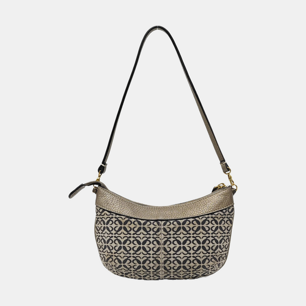 Monogram Fabric Shoulder Bag Gray