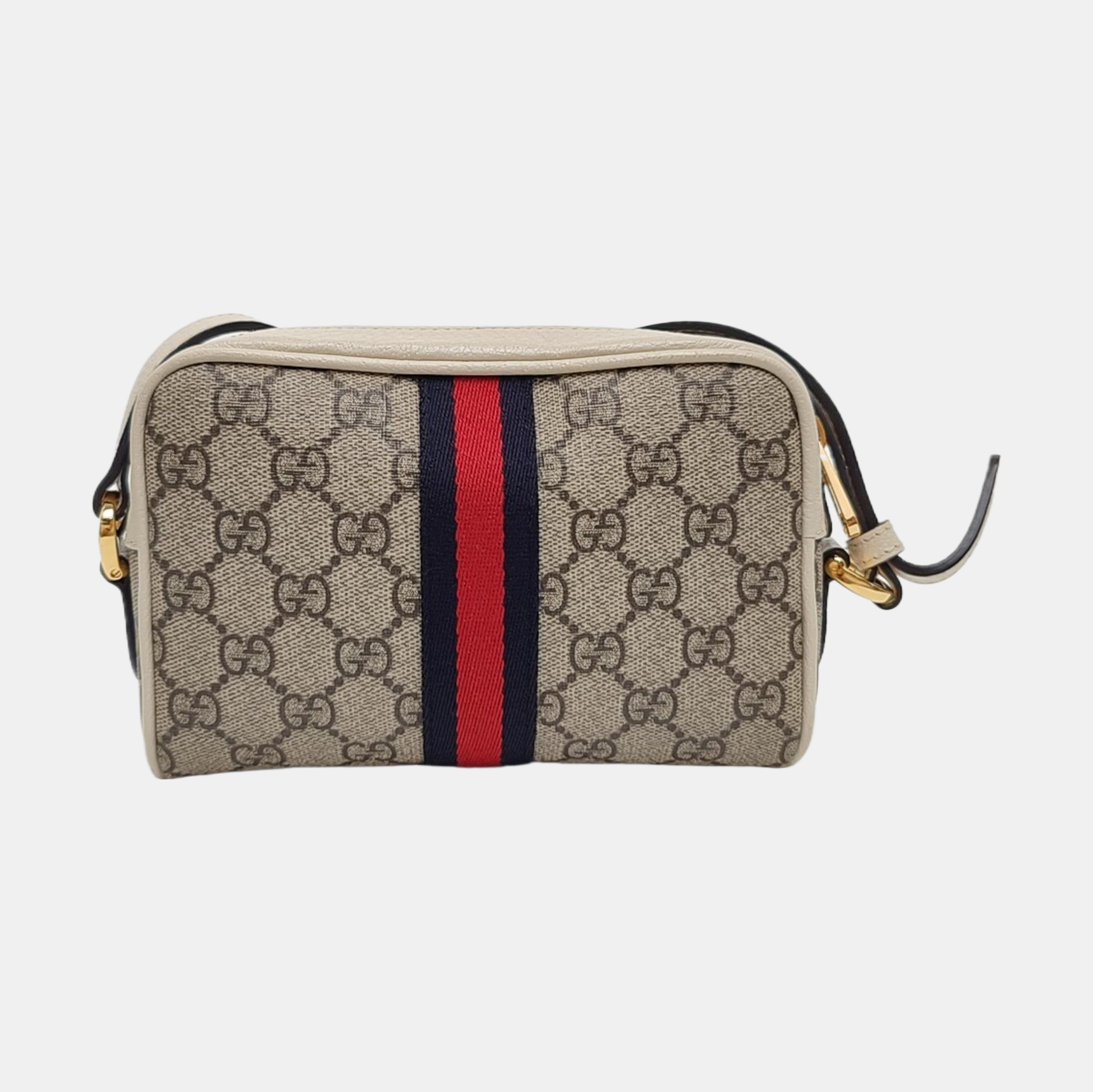 Ophidia Mini Monogram Coated Canvas Beige