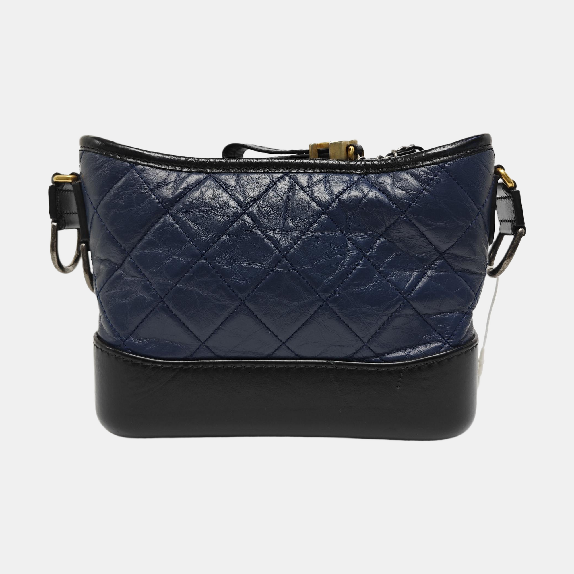 GABRIELLE Small Quilted Calfskin Blue