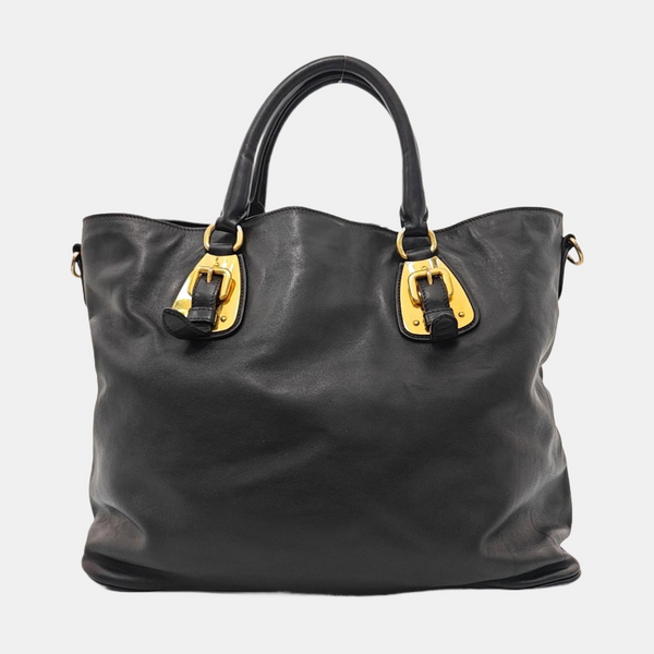 Calfskin Tote Bag Black