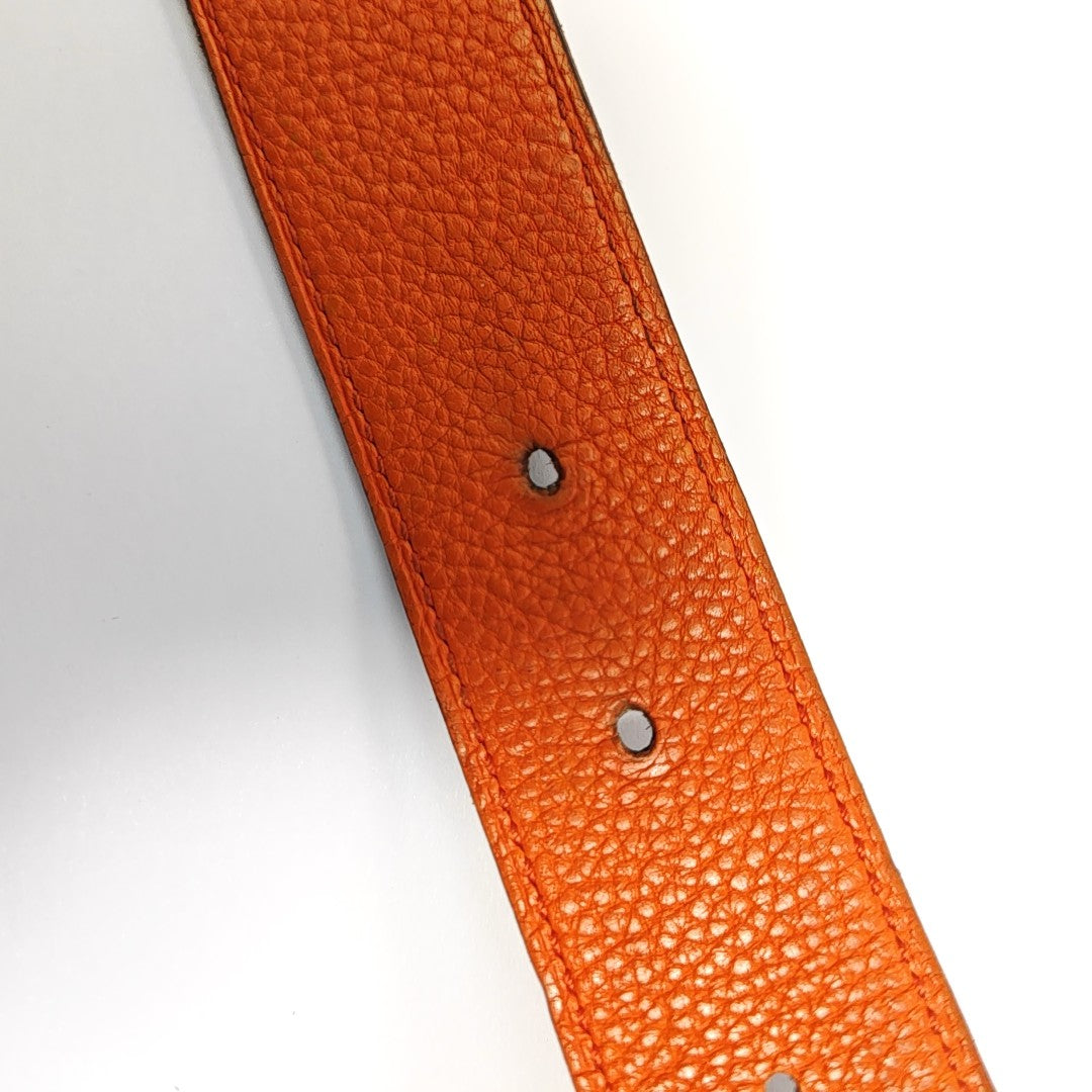Leather Belt Orange