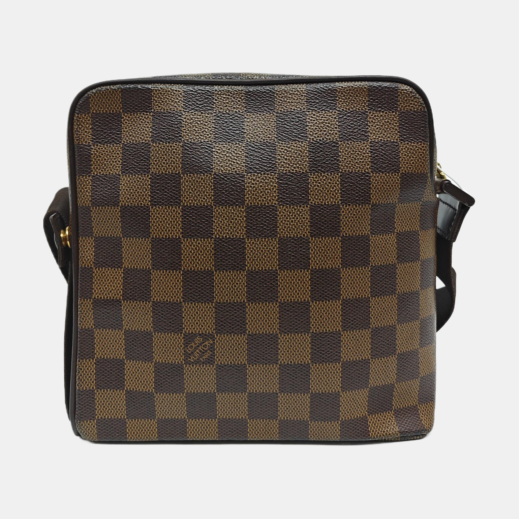 OLAV PM Damier Ebene Coated Canvas Brown