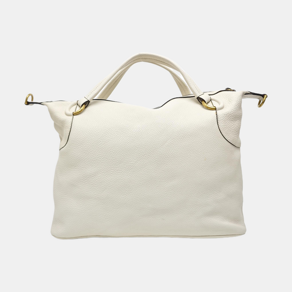 Calfskin Shoulder Bag White