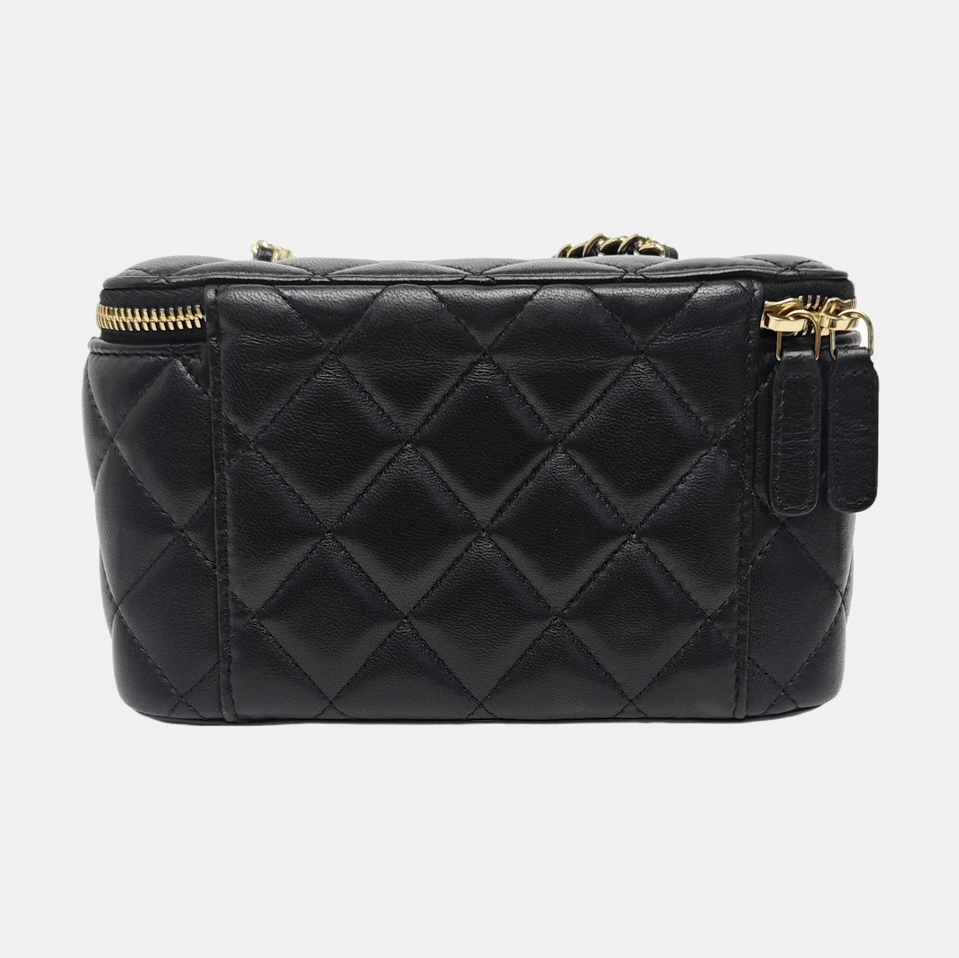 Quilted Lambskin Shoulder Bag Black