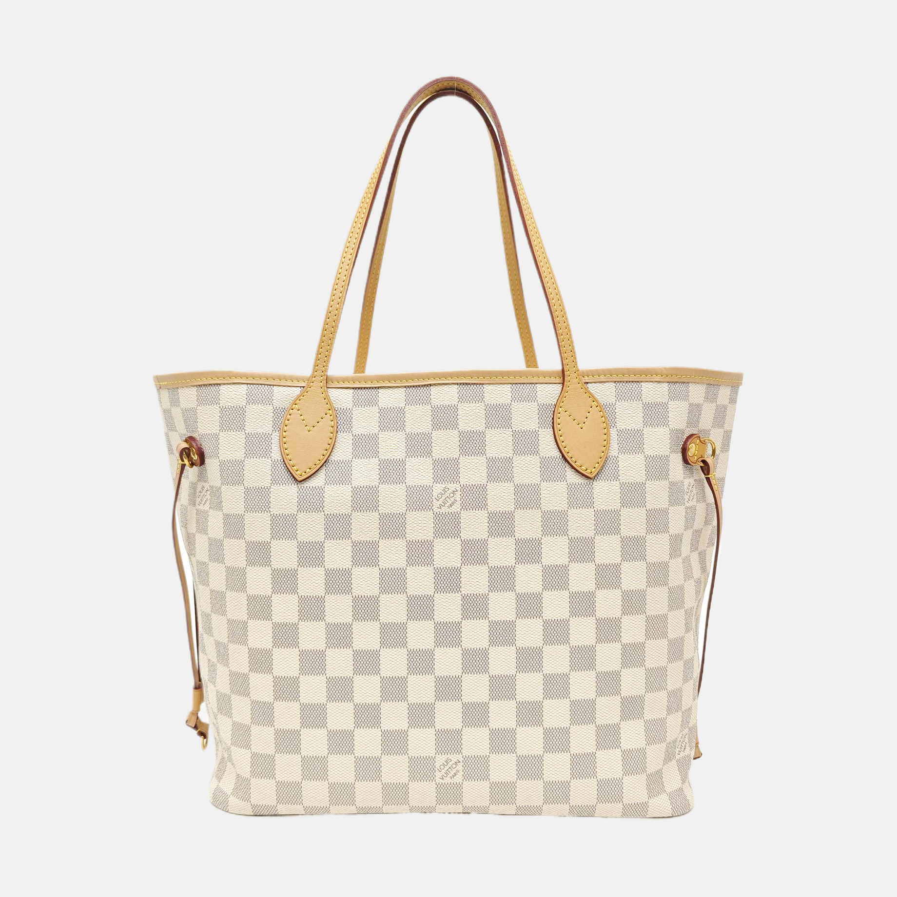 NEVERFULL MM Damier Azur Coated Canvas Beige