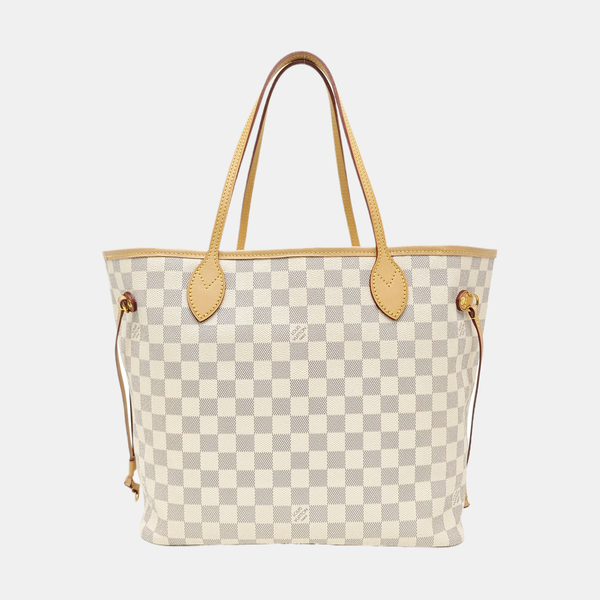 NEVERFULL MM Damier Azur Coated Canvas Beige