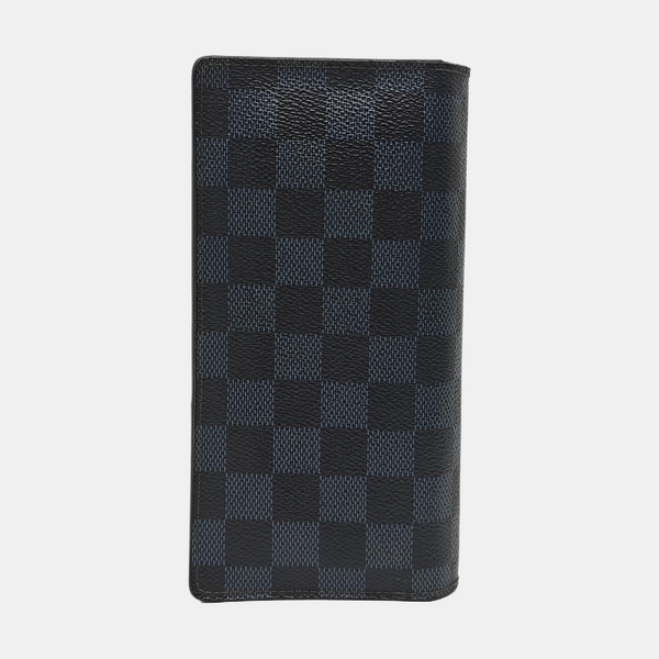 BRAZZA Damier Coated Canvas Blue Wallet