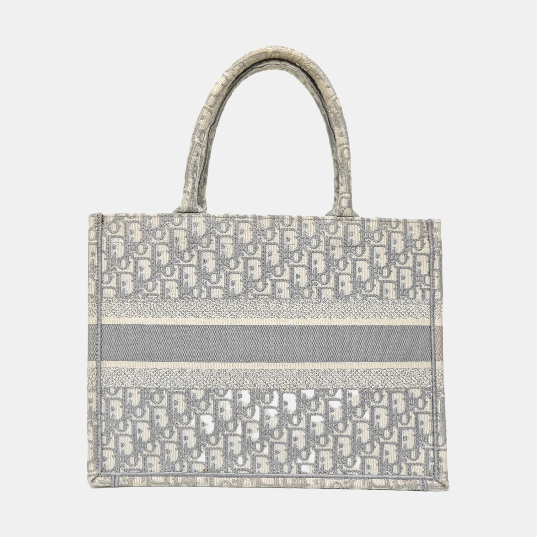 Book Tote Medium Oblique Canvas Gray