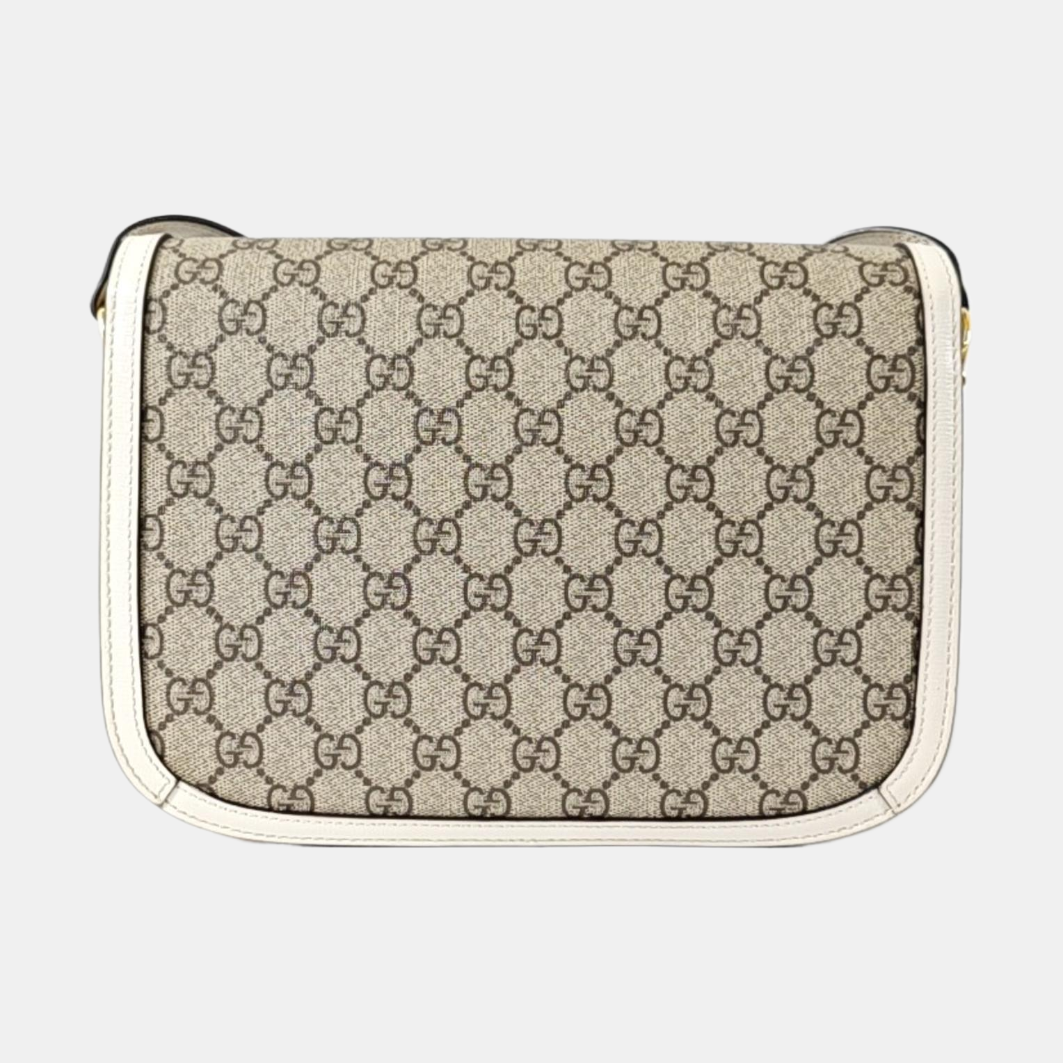 Horsebit 1955 Small Monogram Coated Canvas Beige