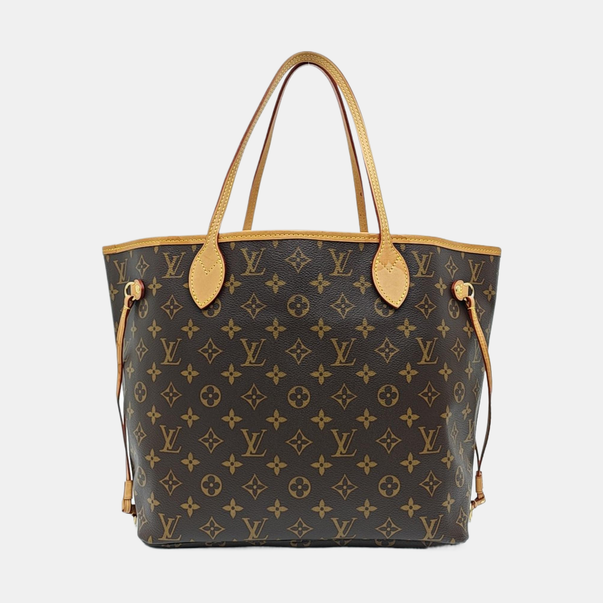 NEVERFULL MM Monogram Coated Canvas Brown