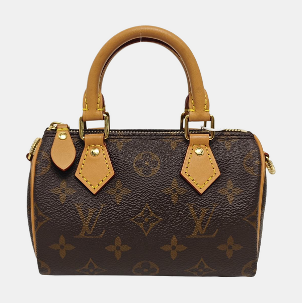 SPEEDY Nano Monogram Coated Canvas Brown
