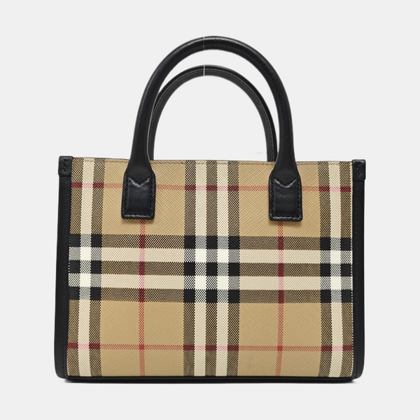 Coated Canvas Tote Bag Beige