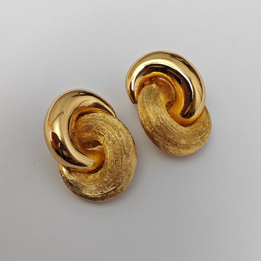 Metal Gold Clip On Earrings