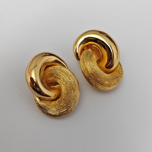 Metal Gold Clip On Earrings
