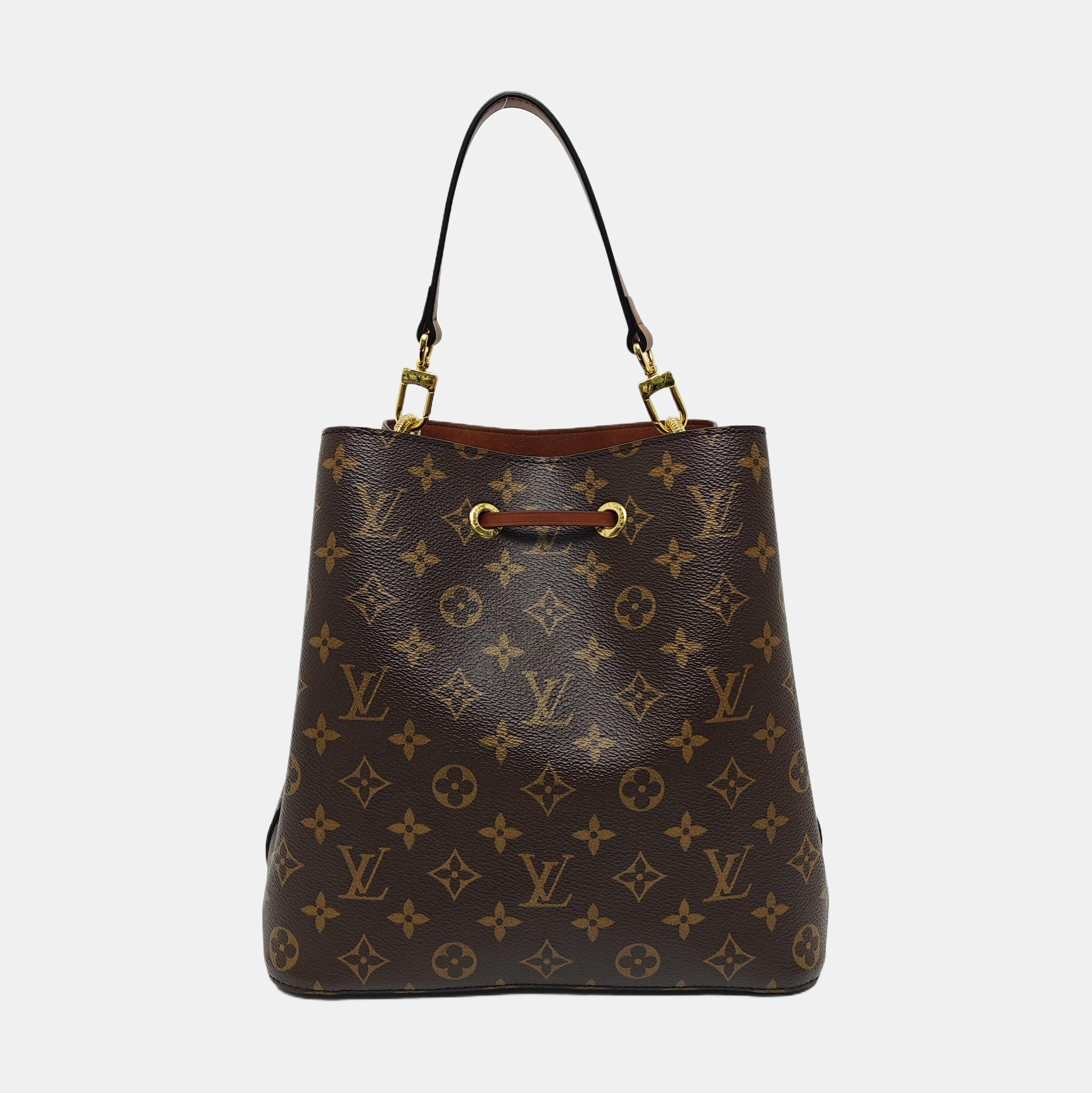 NÉONOÉ MM Monogram Coated Canvas Brown