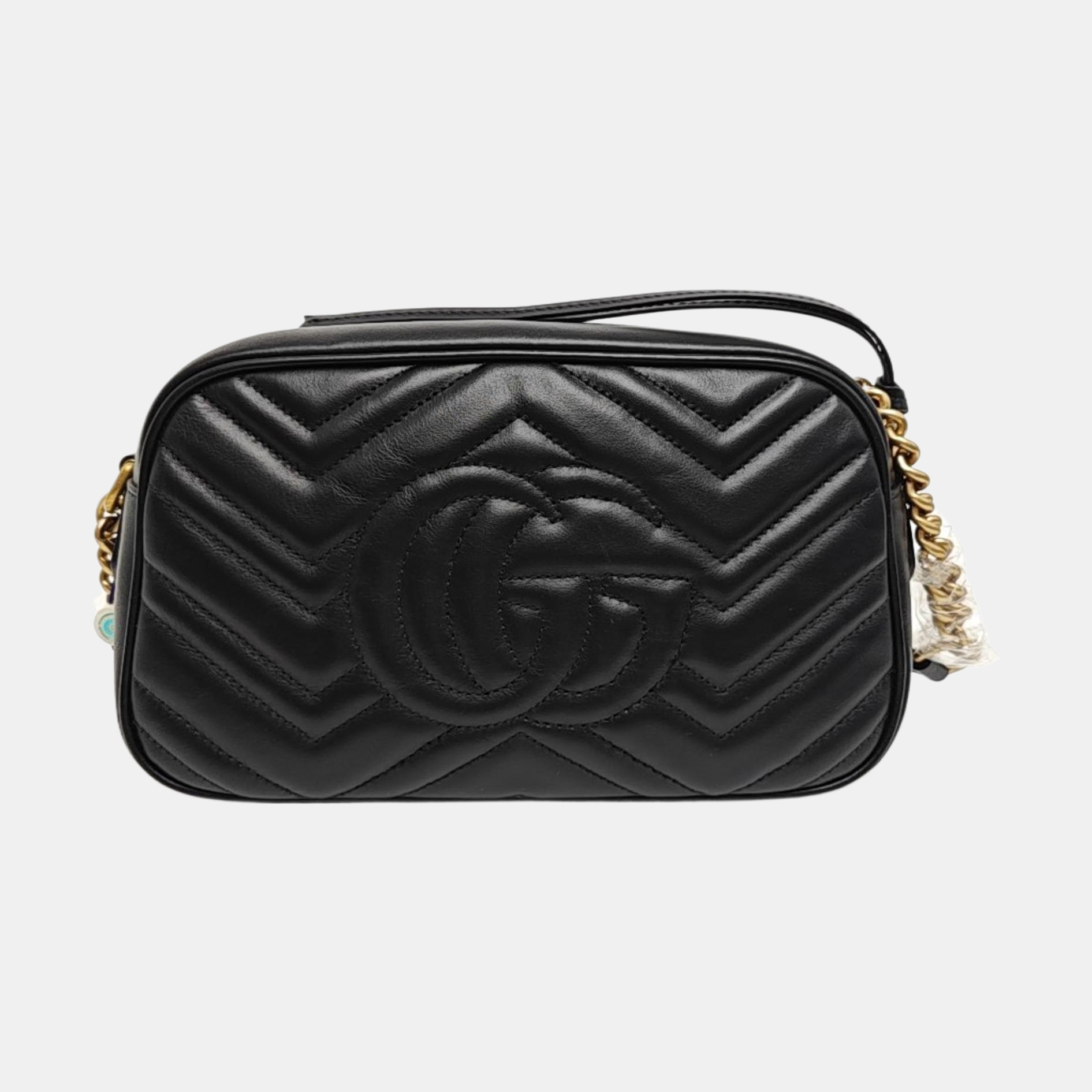 GG Marmont Small Quilted Calfskin Black
