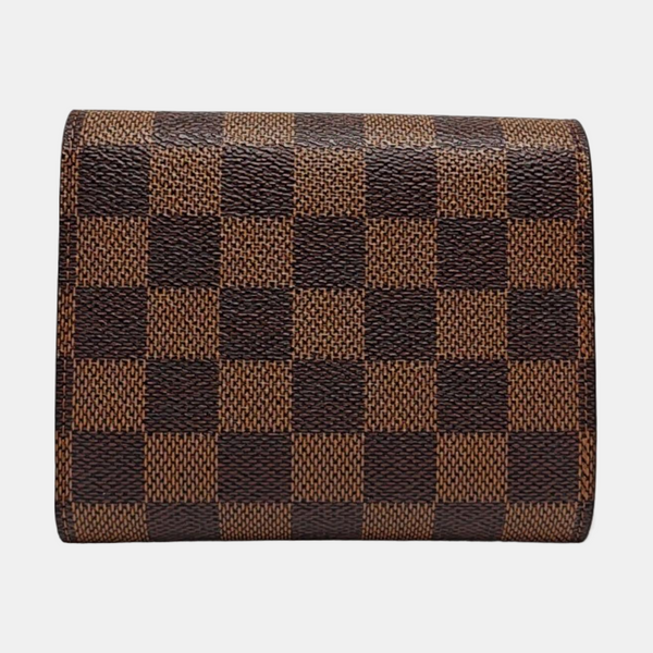 JOEY Damier Ebene Coated Canvas Brown Wallet