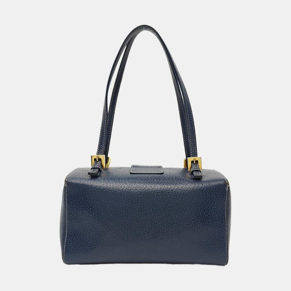 Calfskin Top Handle Bag Blue