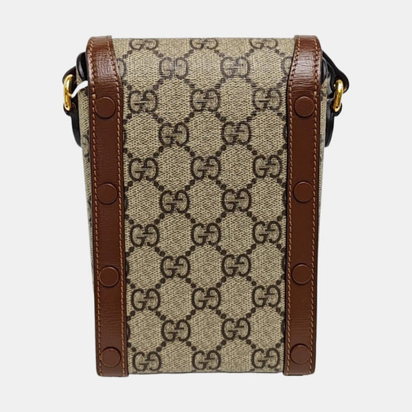Mini Horsebit 1955 de lona revestida beige