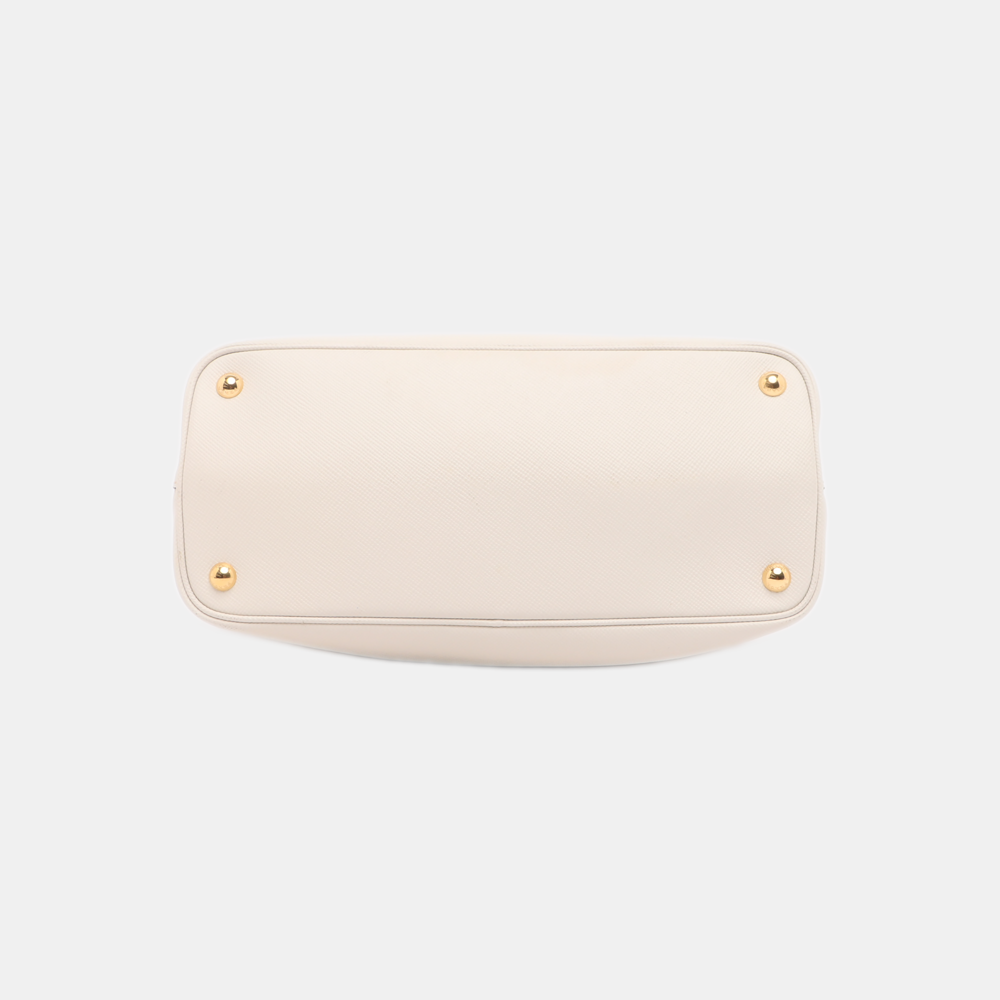 Double Medium Saffiano Calfskin White