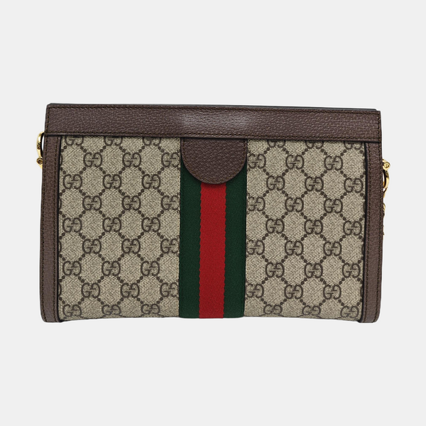 Ophidia Small Monogram Coated Canvas Beige