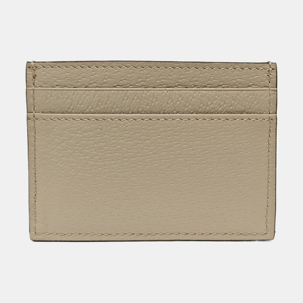 Calfskin Card Holder Beige