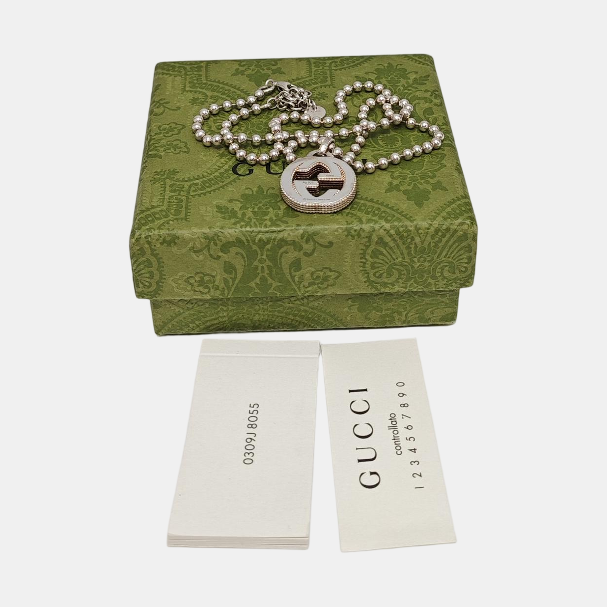 Interlocking G 925 Sterling Silver Necklace