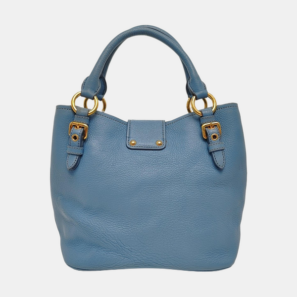 Calfskin Tote Bag Blue