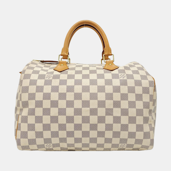 SPEEDY 30 Damier Azur Coated Canvas White