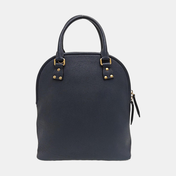 Calfskin Top Handle Bag Blue
